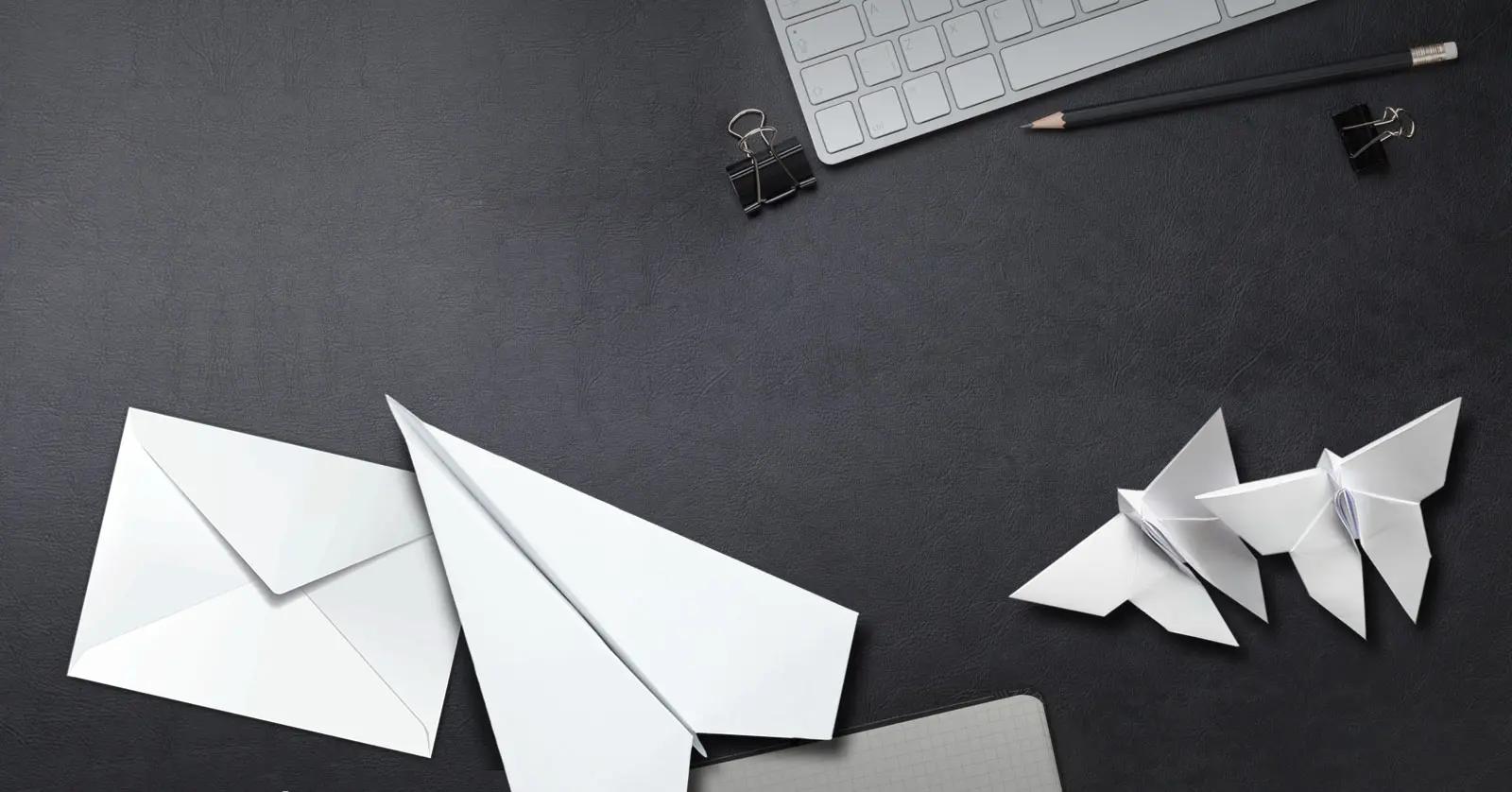 Ecommerce email showing letters and envelopes