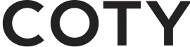 Logotipo da Coty em letras maiúsculas pretas.