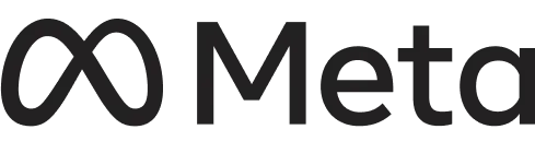 Meta logo with stylized infinity symbol.