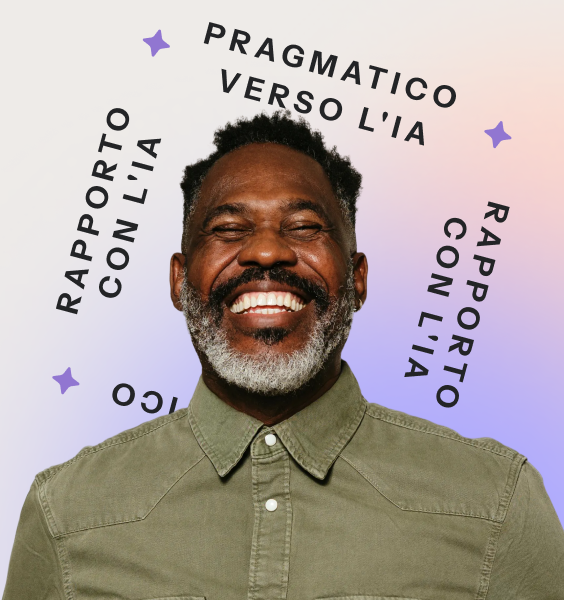  foto in primo piano che rappresenta il personaggio dell'AI Evaluator