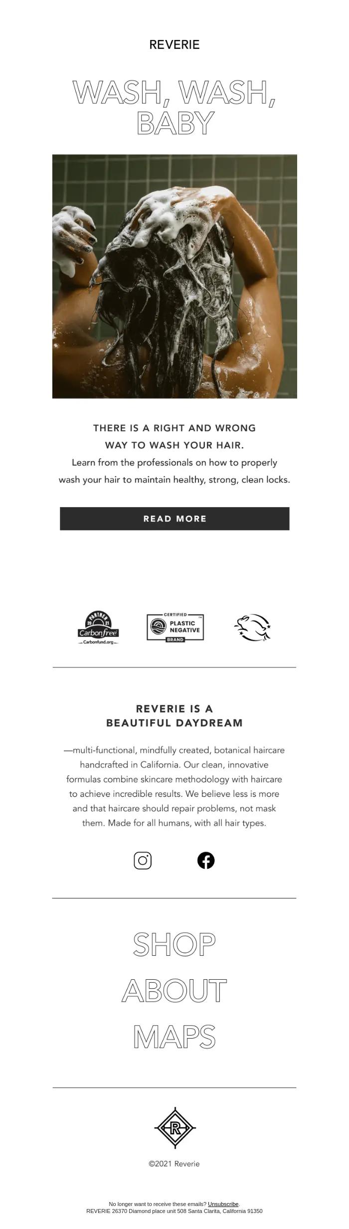 Image shows a marketing email from Reverie