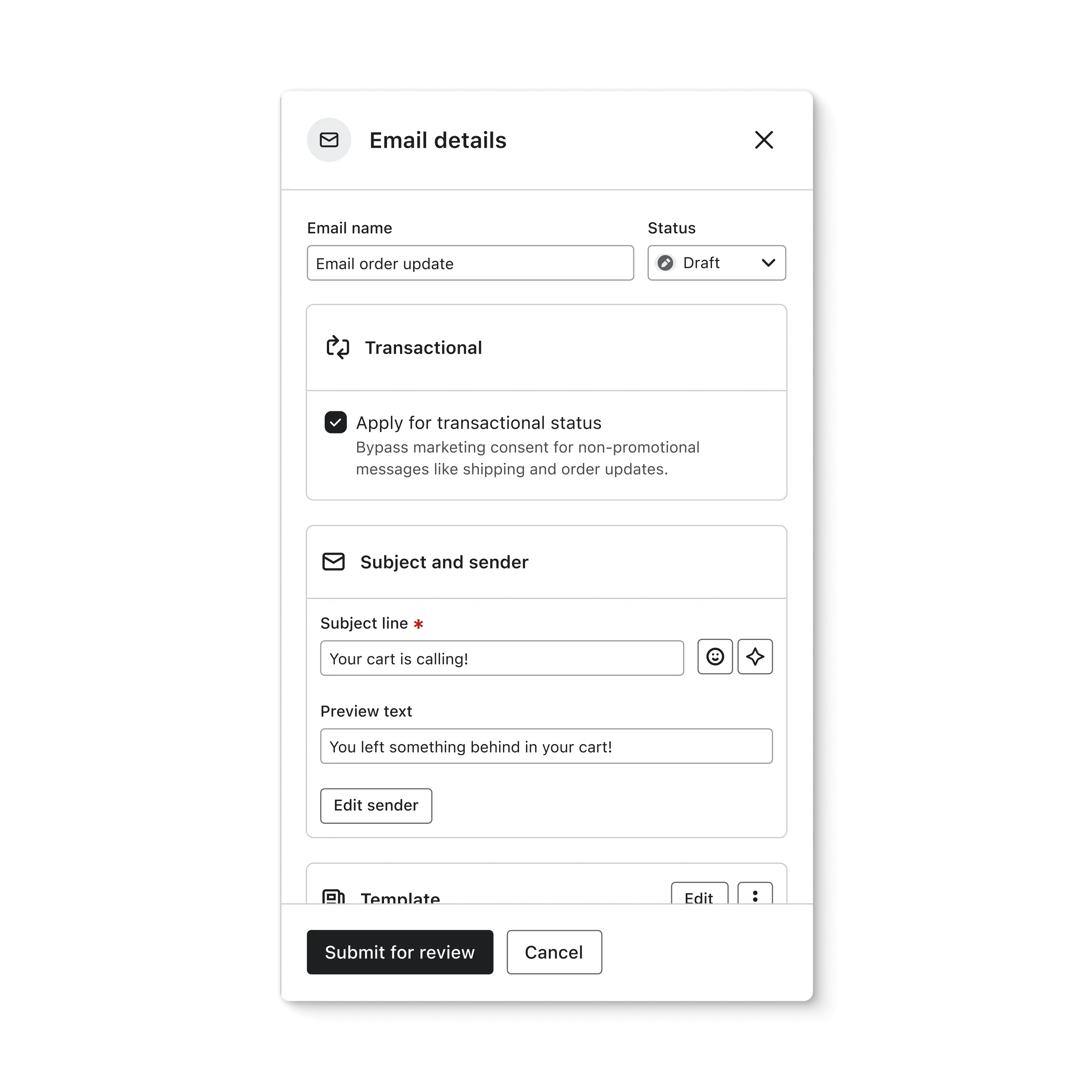 Transactional email flows