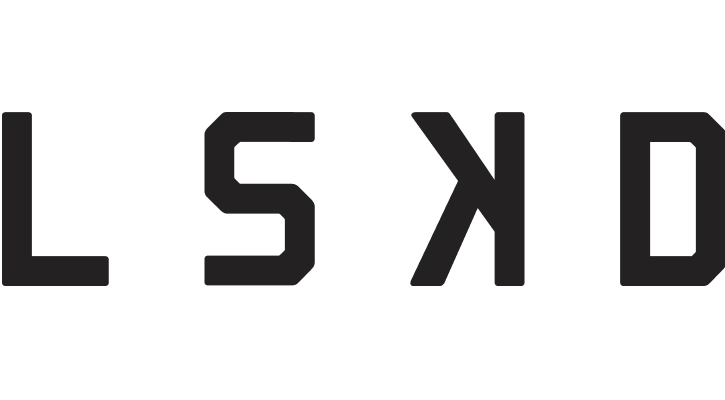 LSKD logo in charcoal color, featuring stylized block letters.