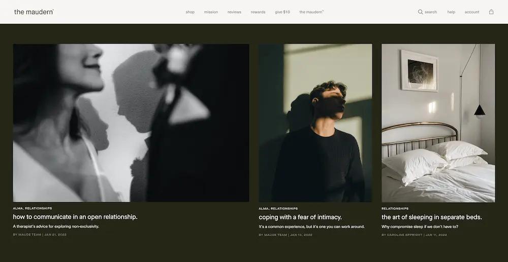 the maudern Maude content platform