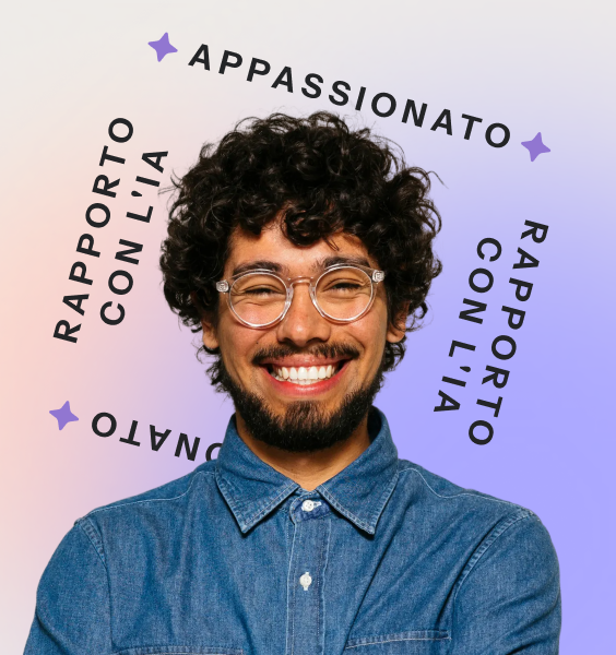 Foto del viso che rappresenta il personaggio dell'appassionato di IA   Risposta 83 56 0° 380 517,75 0 0 0 100% 9,5 3x