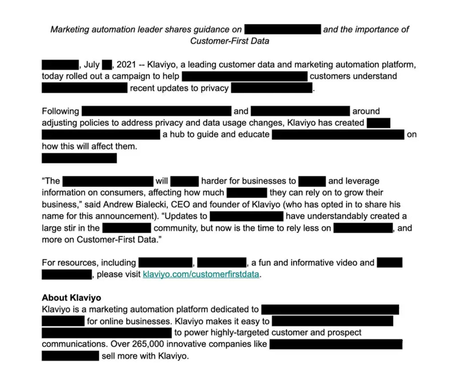 Privacy updates