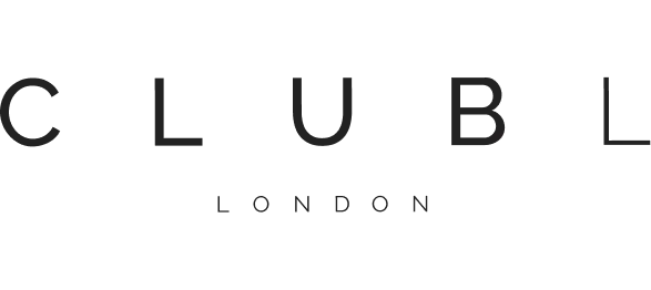 Club L London logo with bold uppercase letters.