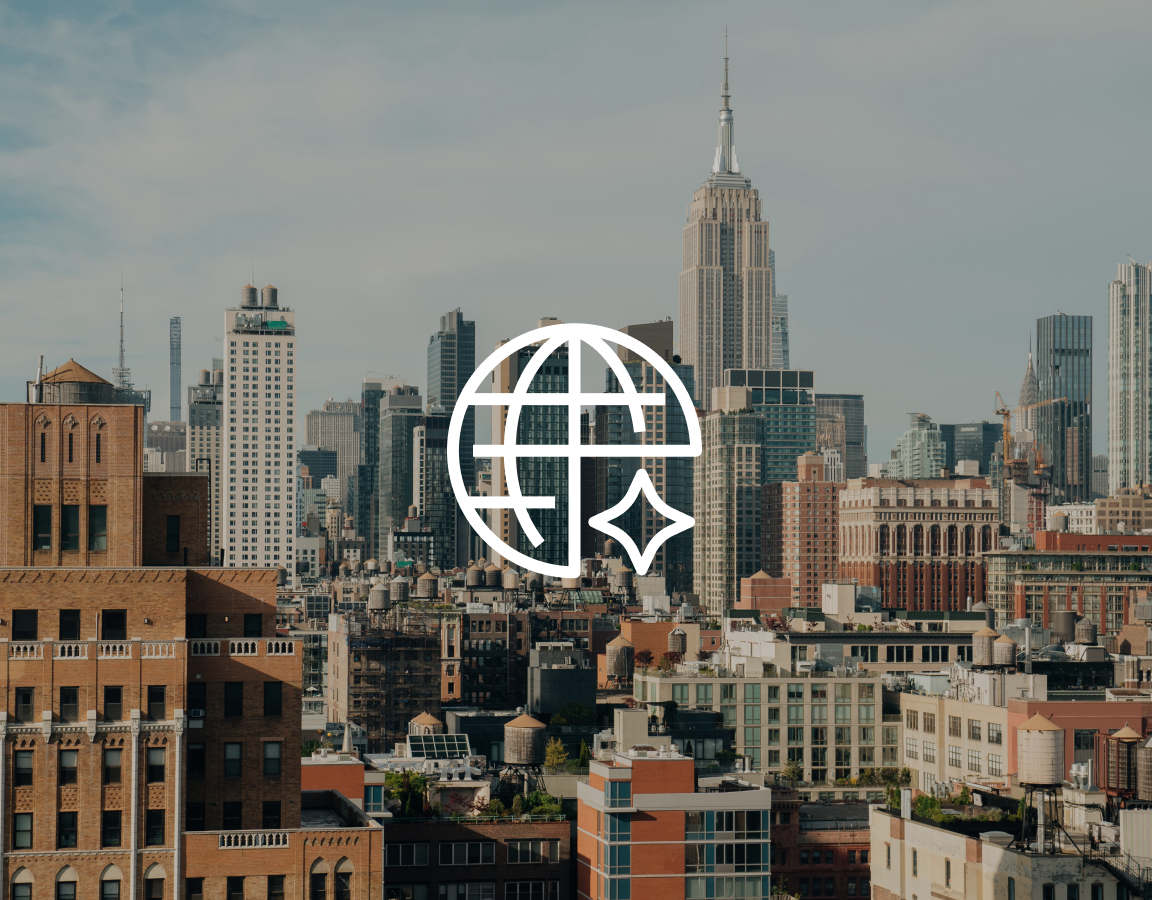 A photograph of a city.