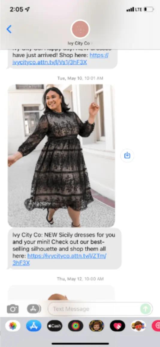 Image shows a person in a dress