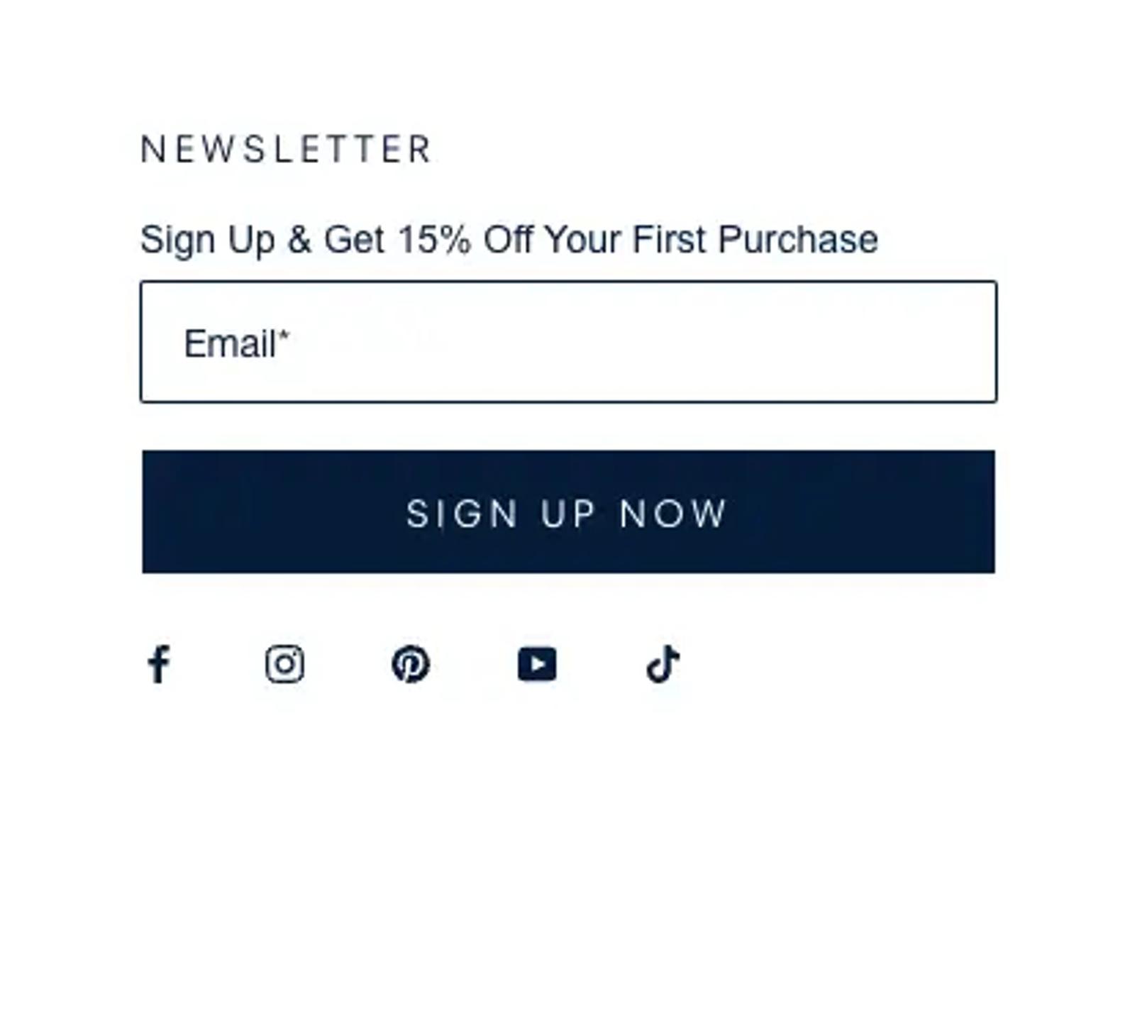 Image shows a static embedded sign-up form.
