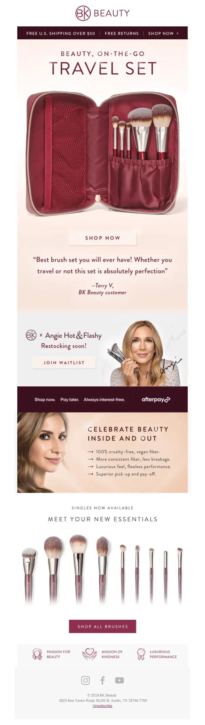 Image shows a subject line with one word in all caps