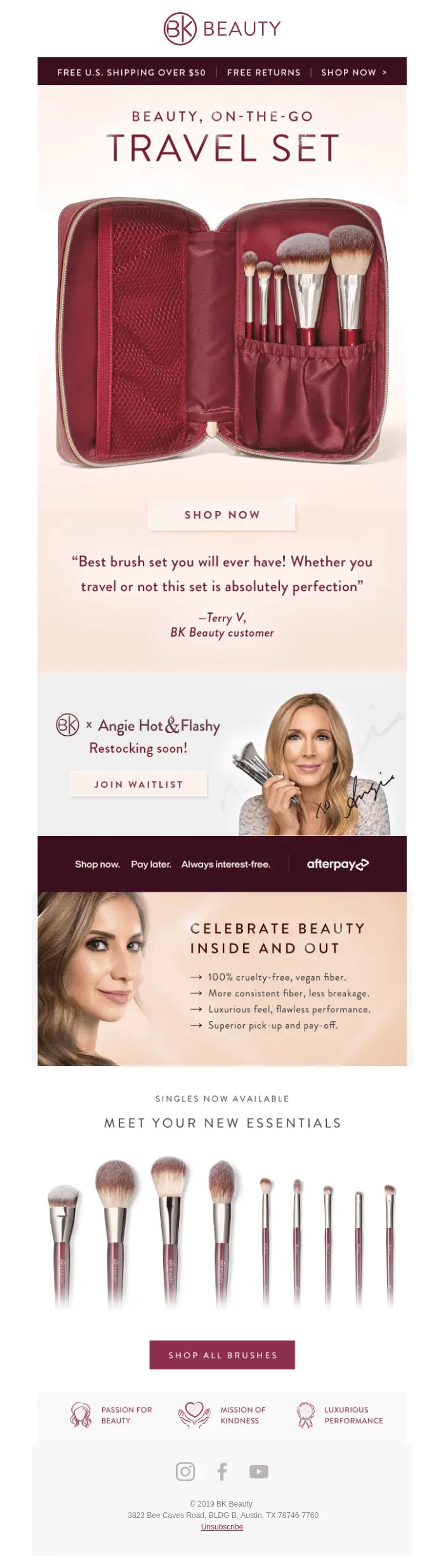 Image shows a subject line with one word in all caps