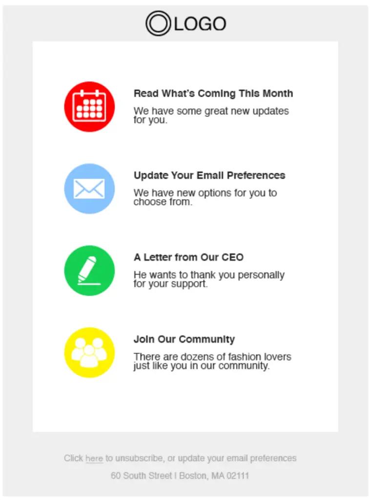examples from logo of different checklists