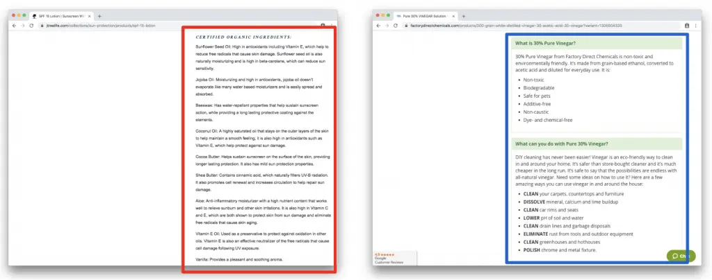 Image shows an example of conversion rate optimization.