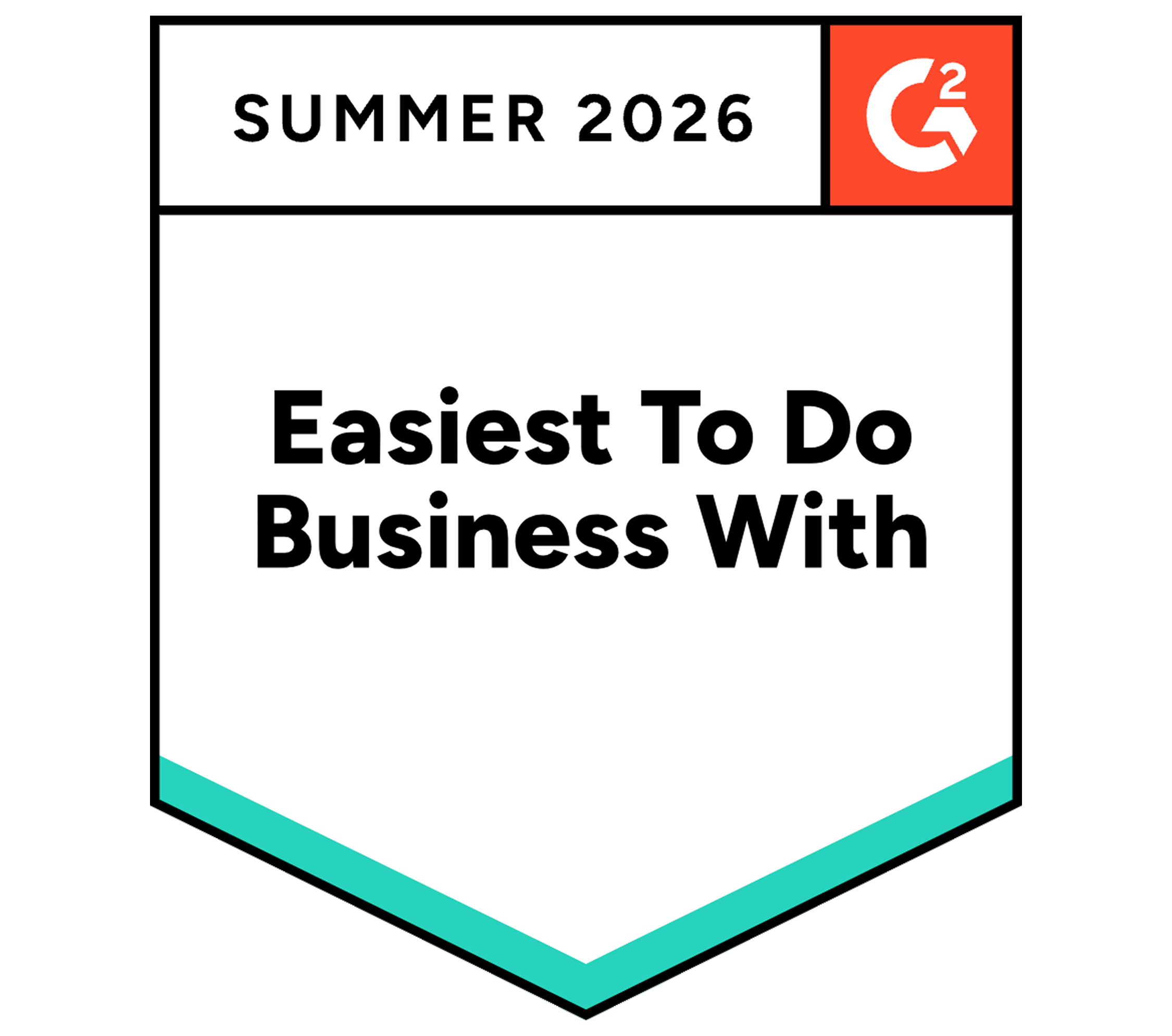 G2 Summer 2026 Easiest To Do Business With award badge.