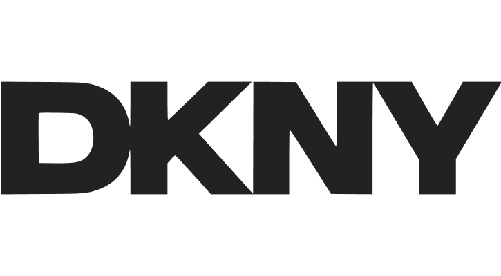 DKNY logo in charcoal color.