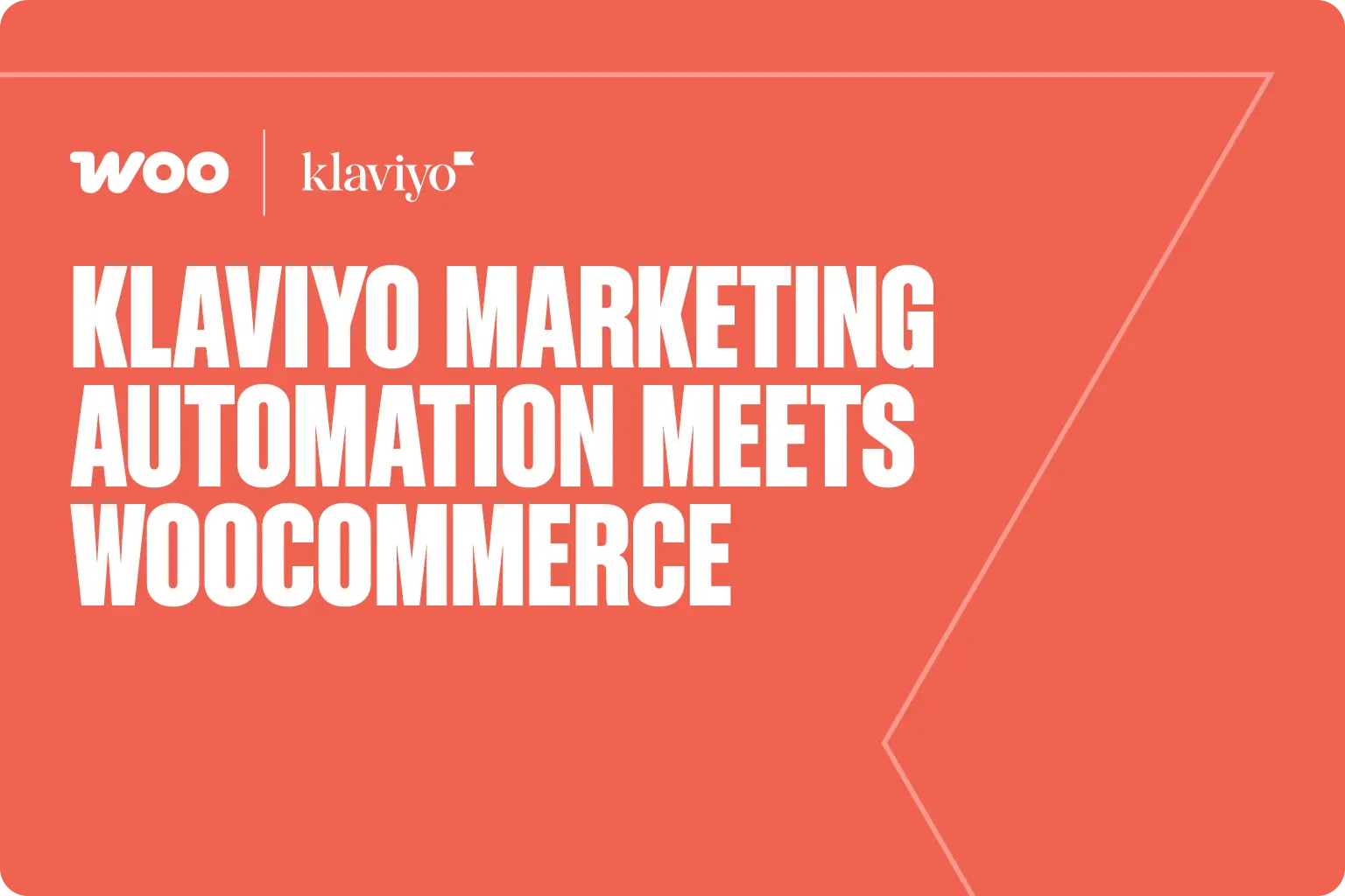 Klaviyo Marketing Automation meets WooCommerce on a Klaviyo poppy background