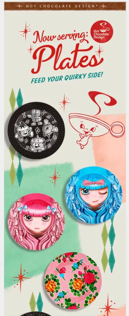 cartoon plates shown in an email