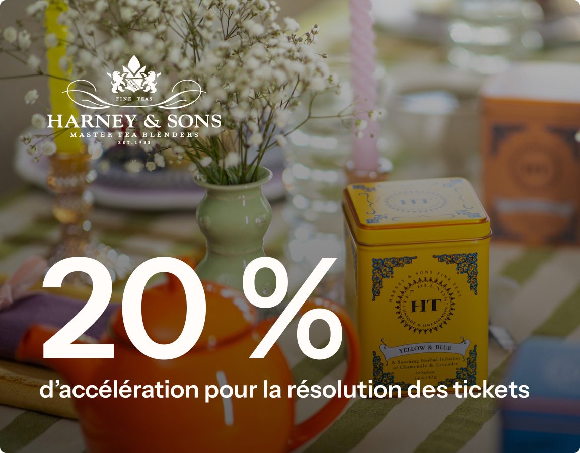 Résolution des tickets 20 % plus rapide.