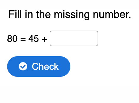 Find the missing number (add and subtract within 100)