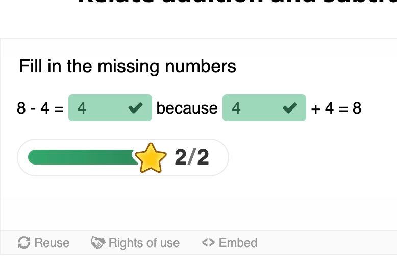 Relate addition and subtraction