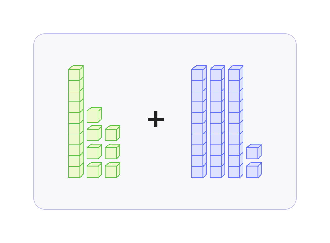 Add within 100 using place value blocks 2