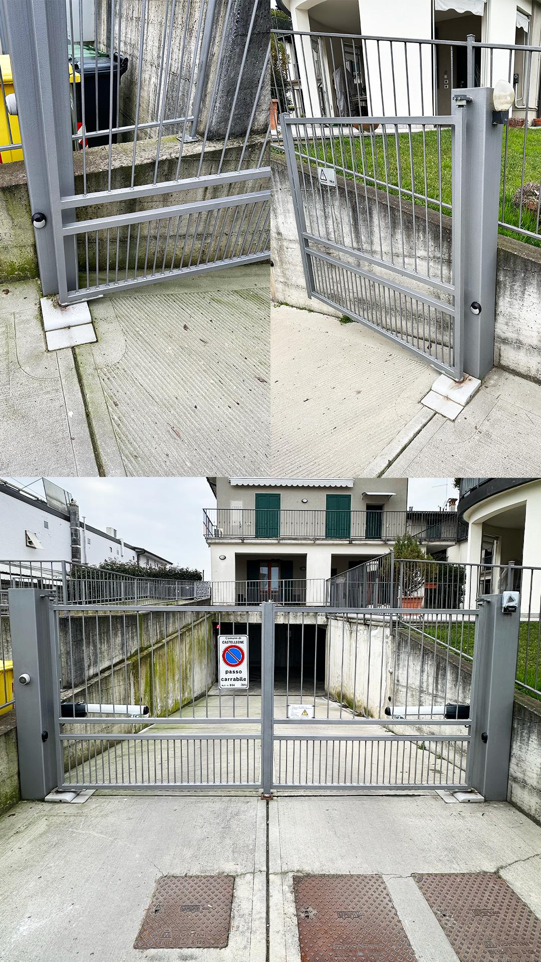 Motorizzazione cancello elettrico a battente con pistoni 