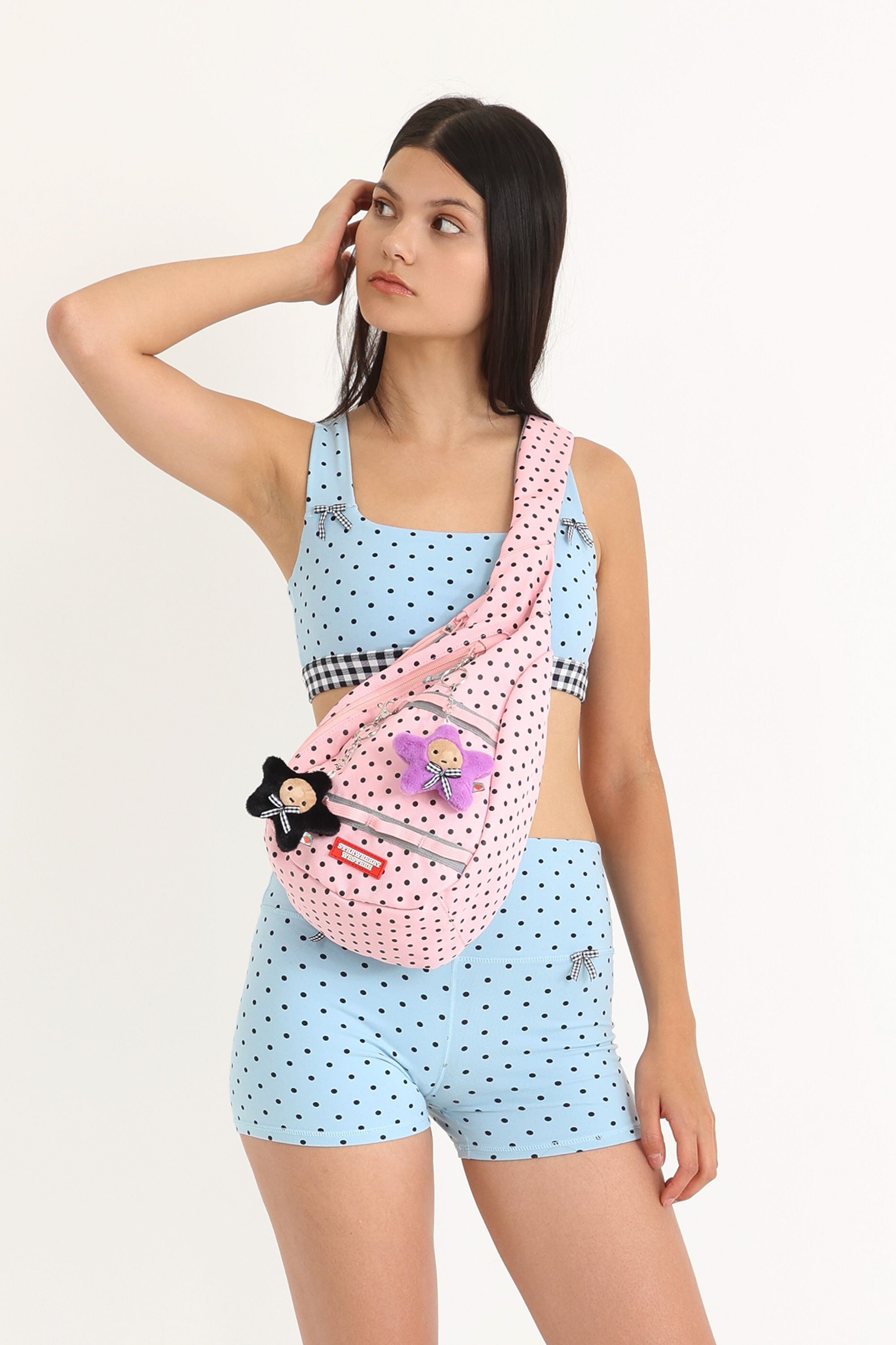 Coco Sports Bra, Polka Dot | Strawberry Western
