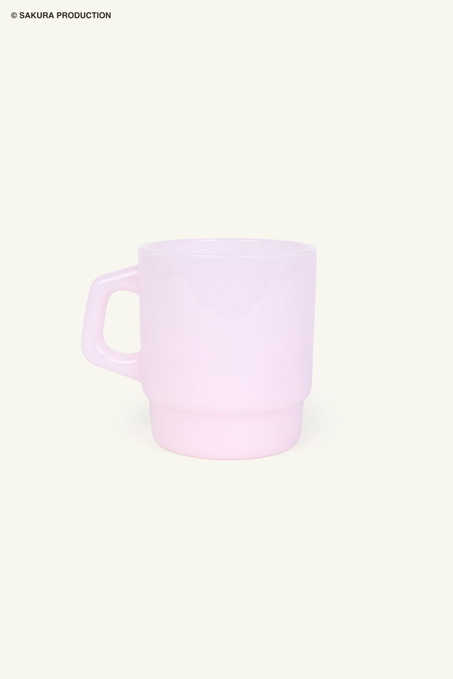 Flat image of back of Pink Chibi Maruko Chan Milky Mug. 
