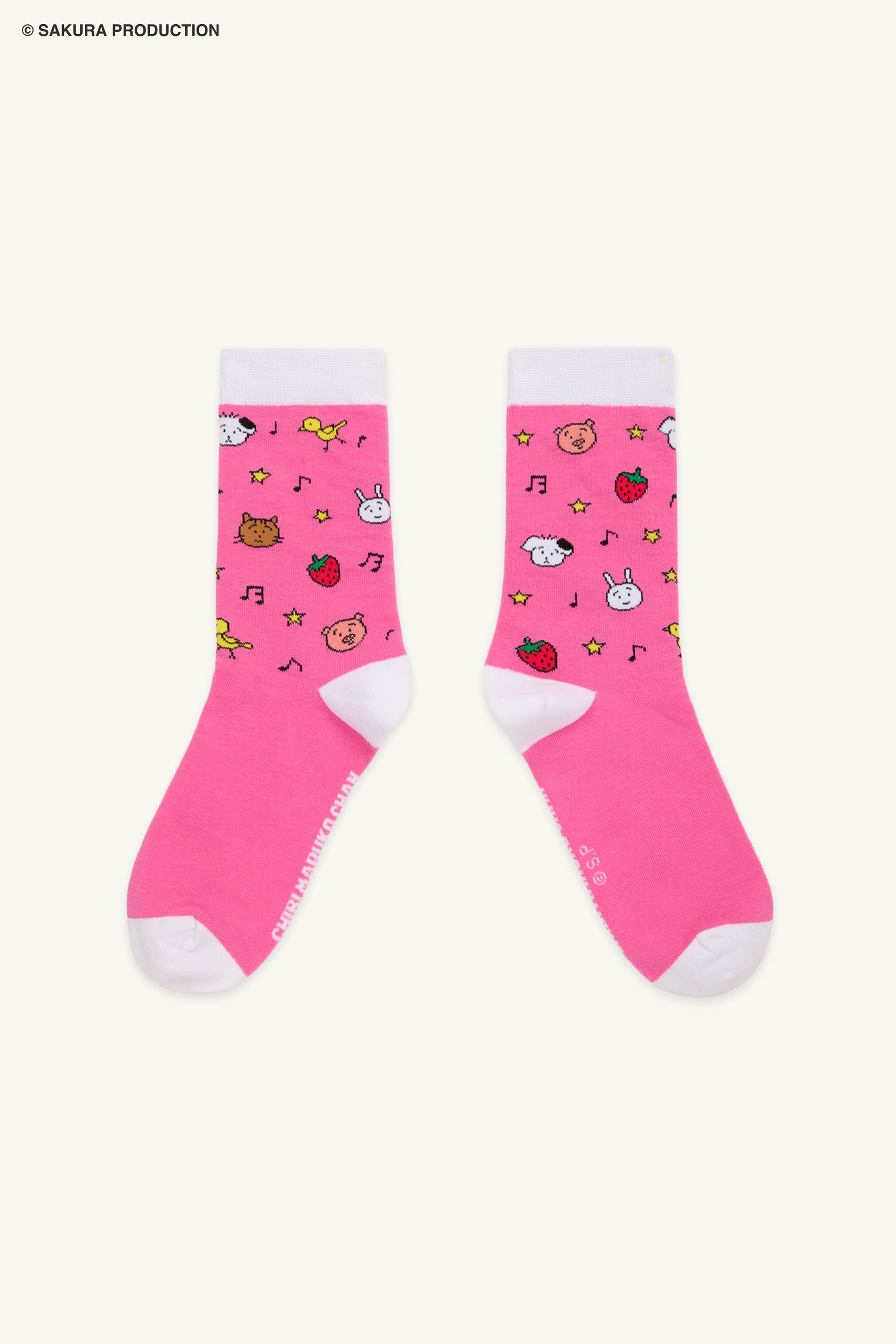 Flat image of pink sock.