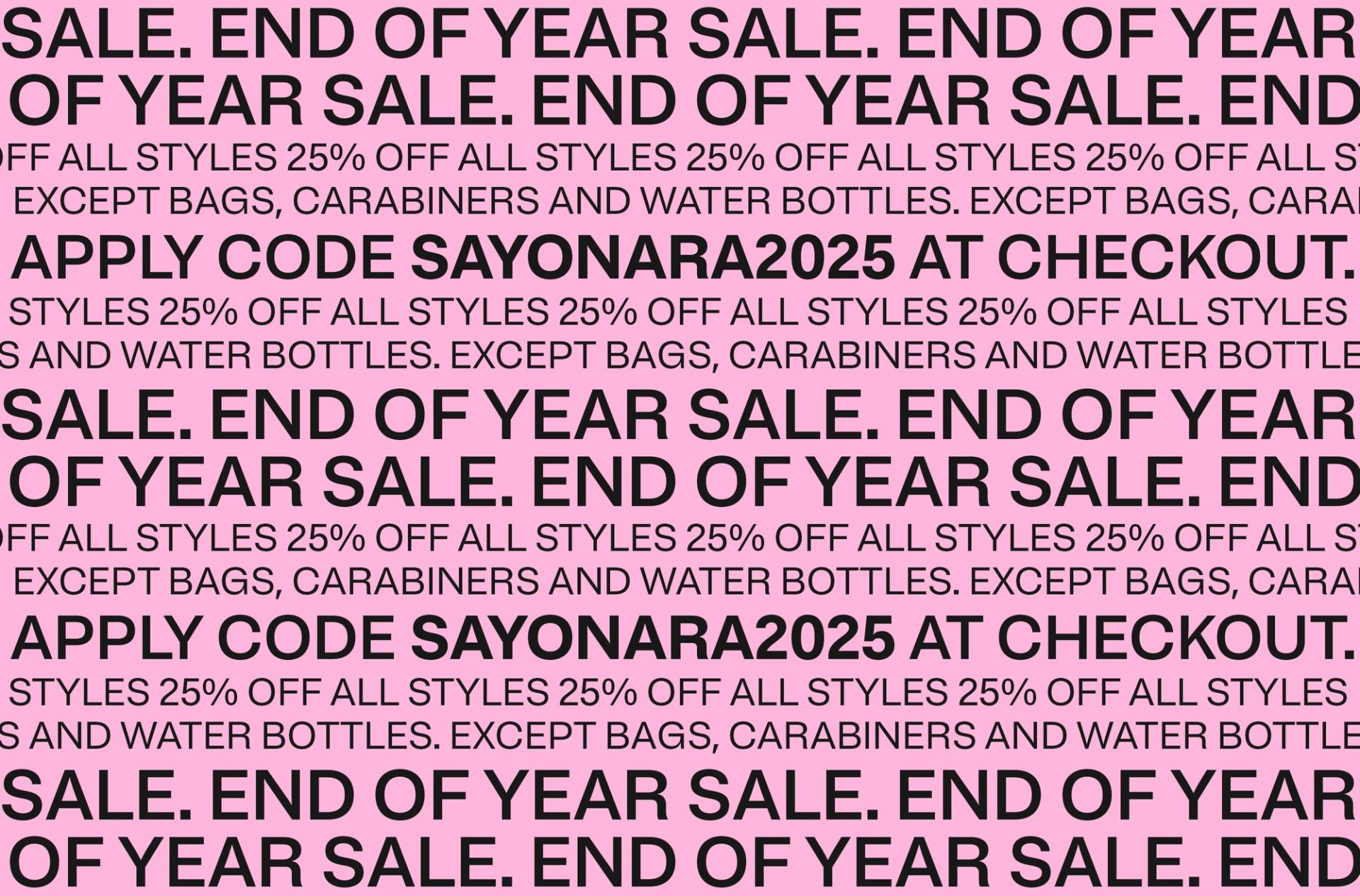 End of year sale.