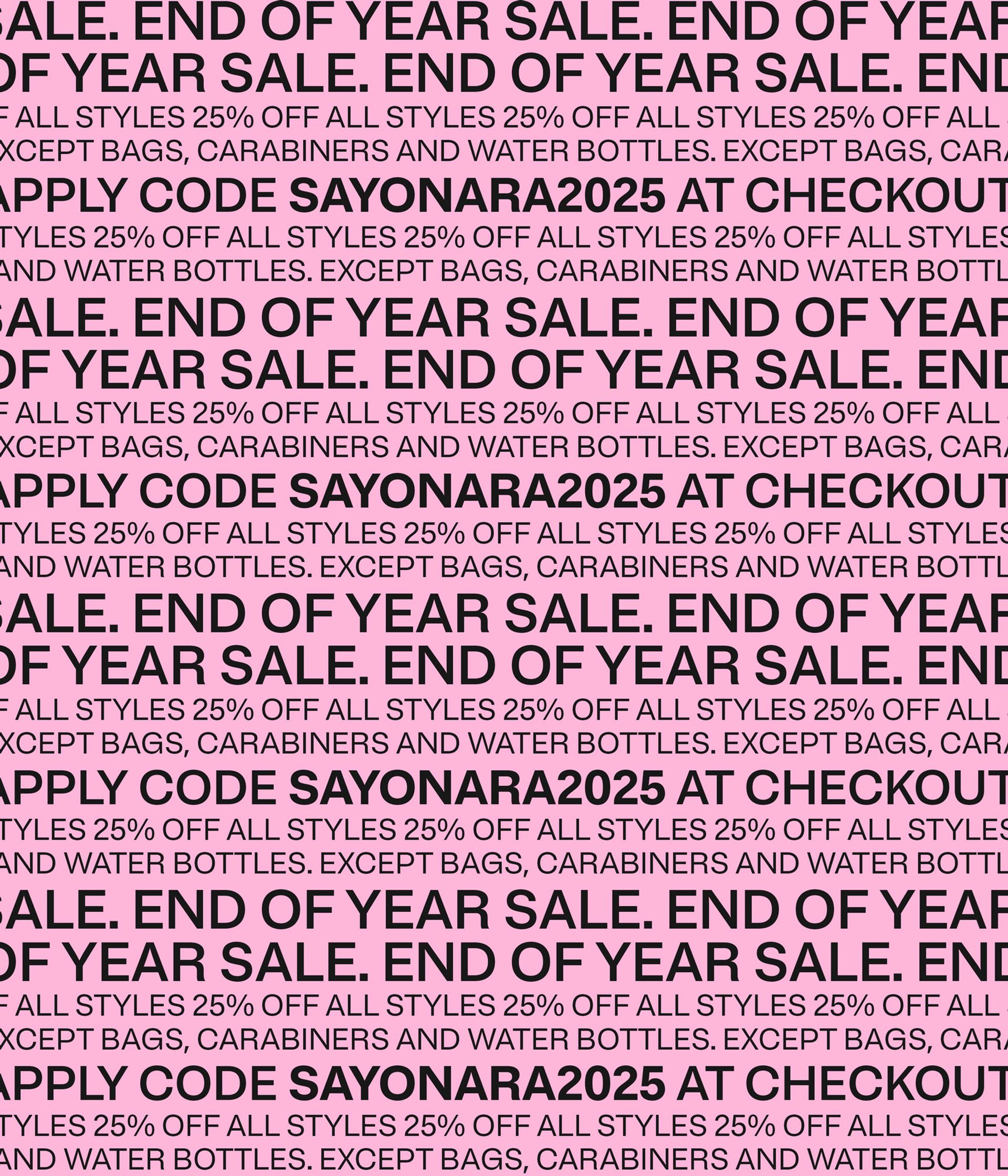 End of year sale.