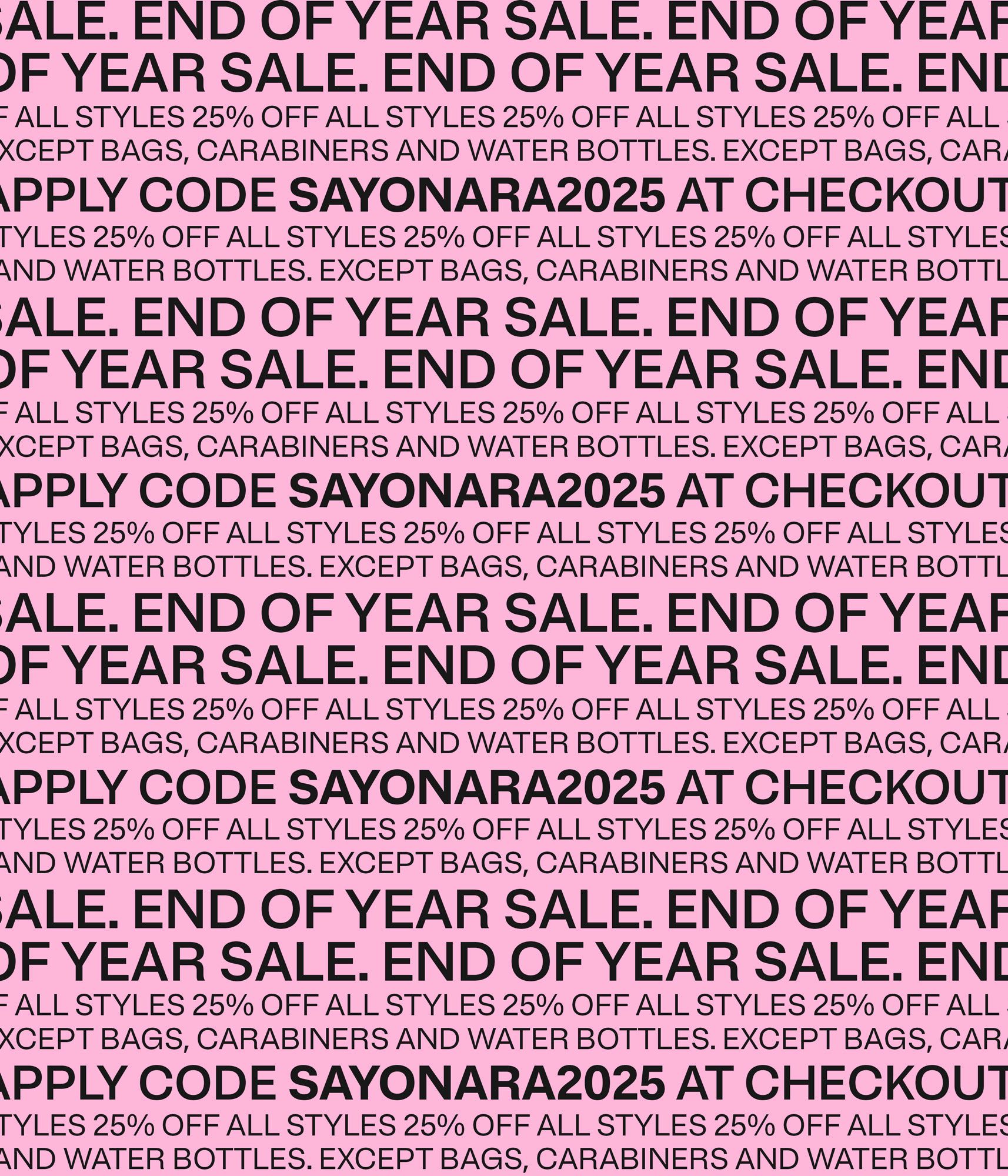 End of year sale.