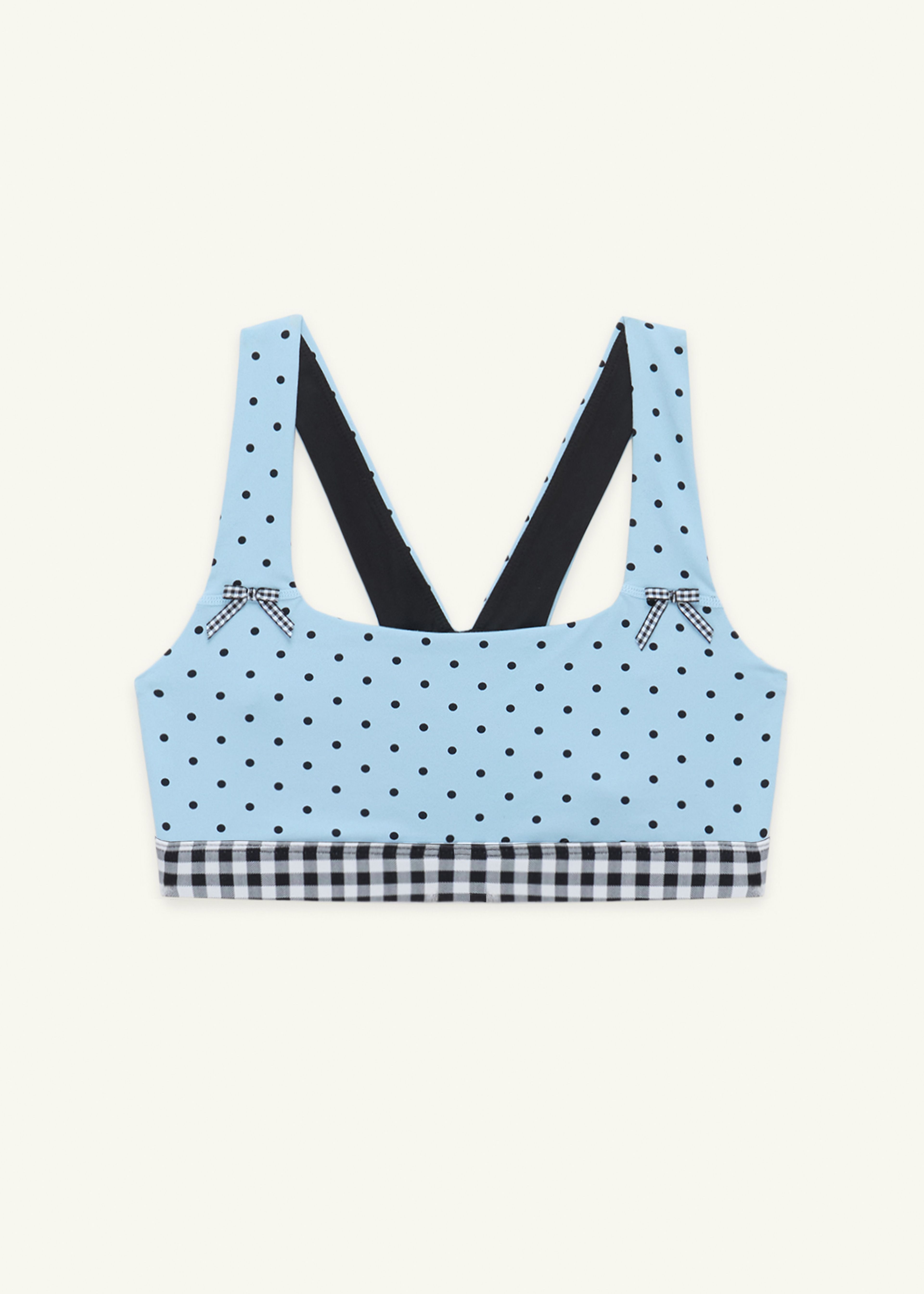 Coco Sports Bra, Polka Dot | Strawberry Western