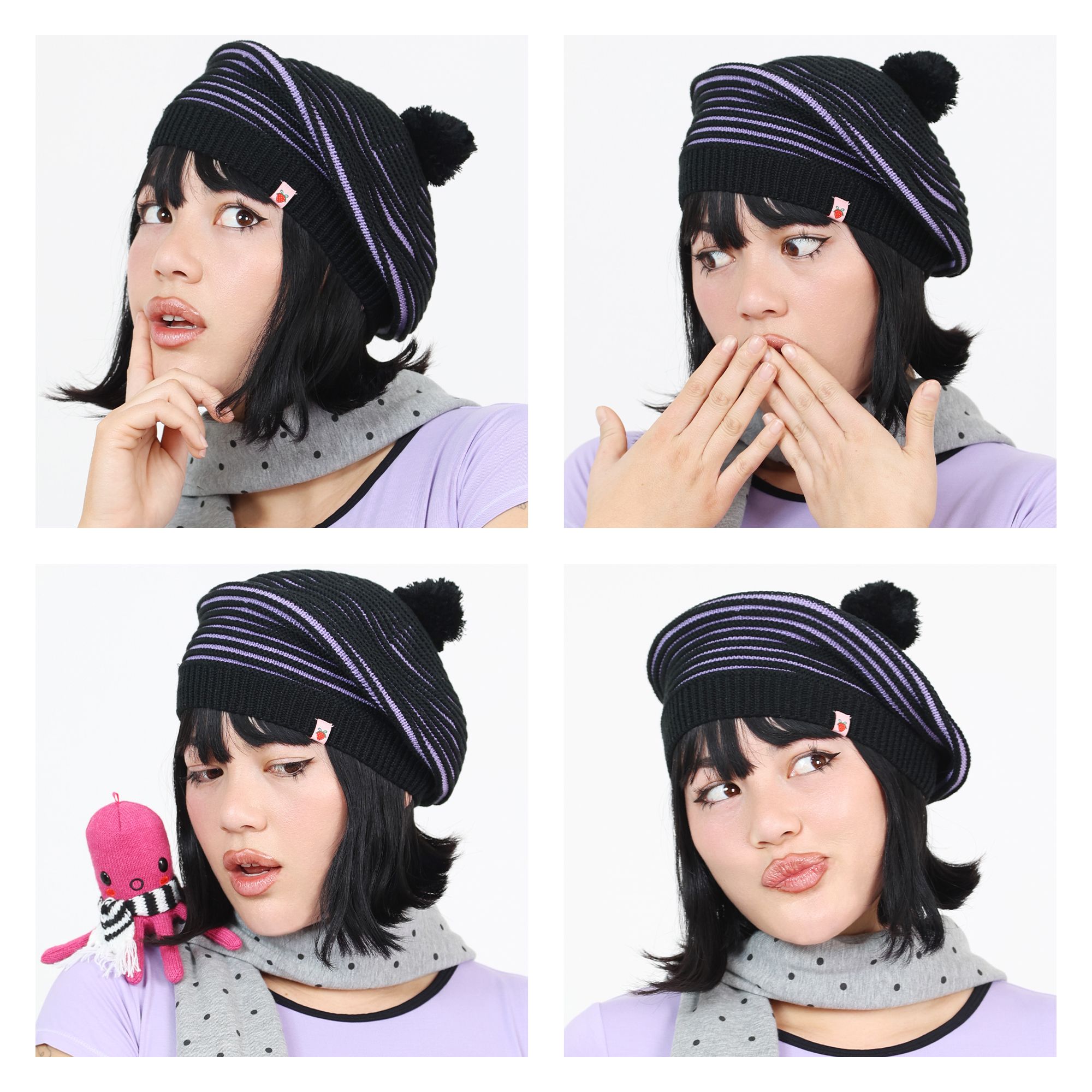 strawberry westernニット帽Knit Beret Beanie Strawberry Western Knit Beret Beanie | Urban Outfitters