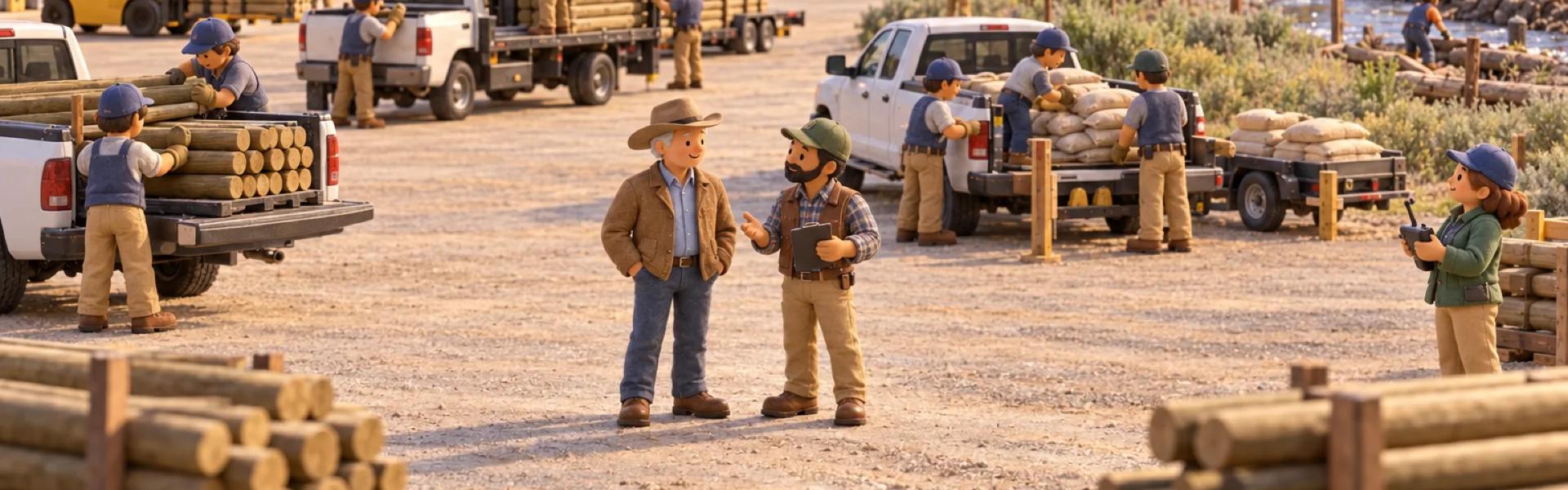 A clay model of a land management company in Montana, with the owner looking over the operation.