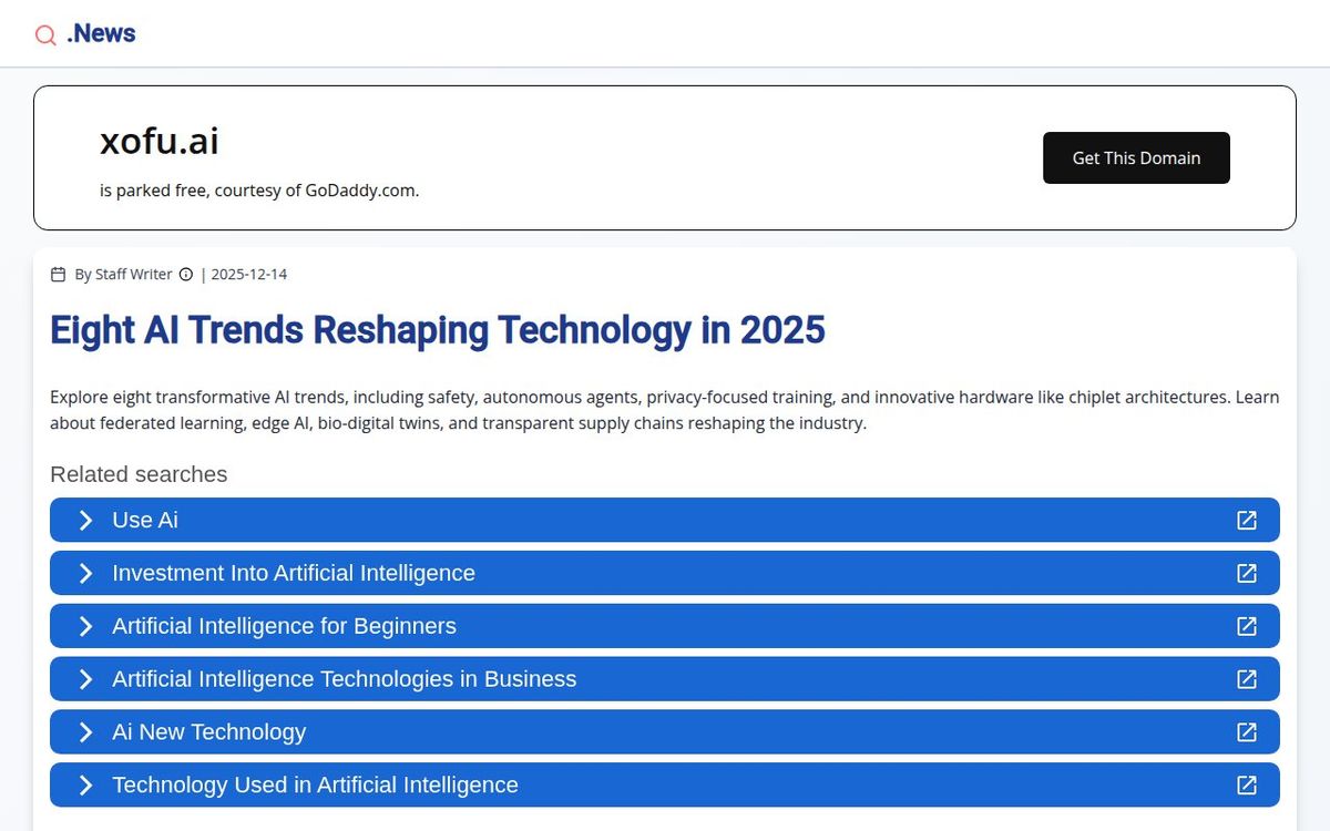 Xofu homepage showing AI search rank tracking tool for monitoring brand visibility across ChatGPT and other AI search platforms.