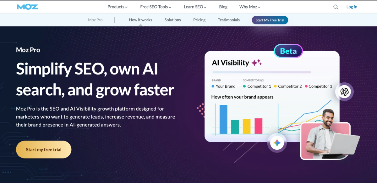Screenshot from MozPro website