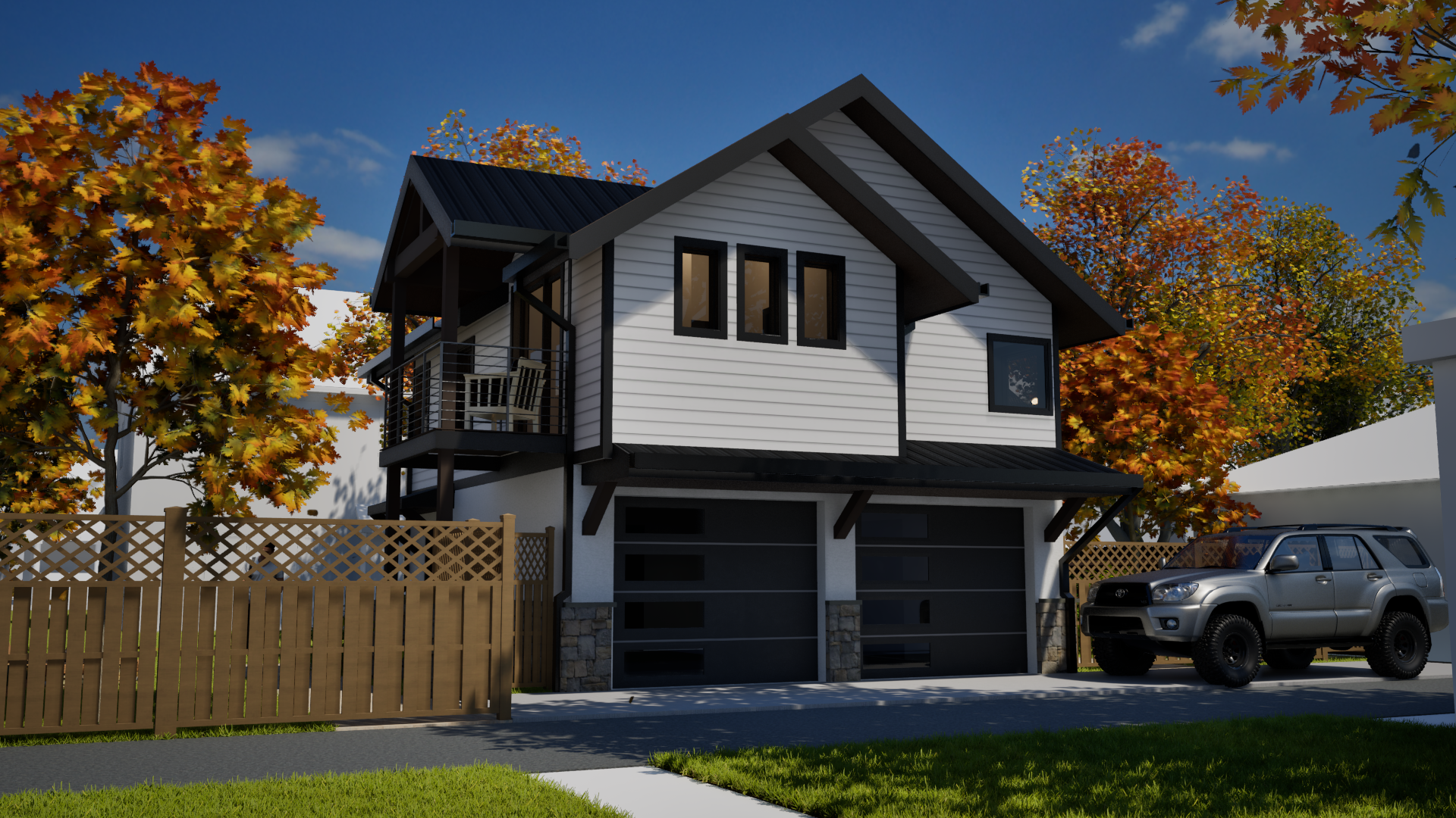 3D Exterior Rendering of a contemporary Colorado ADU 3D Exterior Rendering of a contemporary Colorado ADU