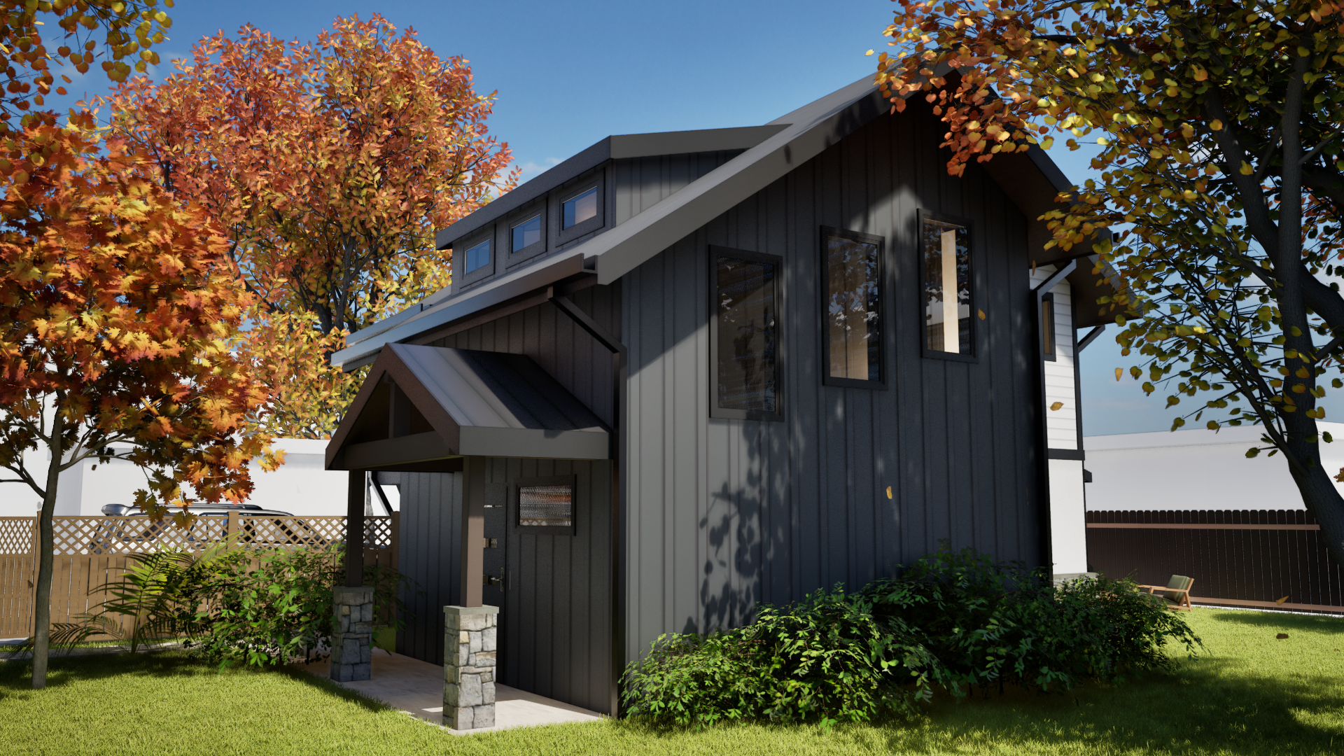 3D Exterior Rendering of a contemporary Colorado ADU 3D Exterior Rendering of a contemporary Colorado ADU