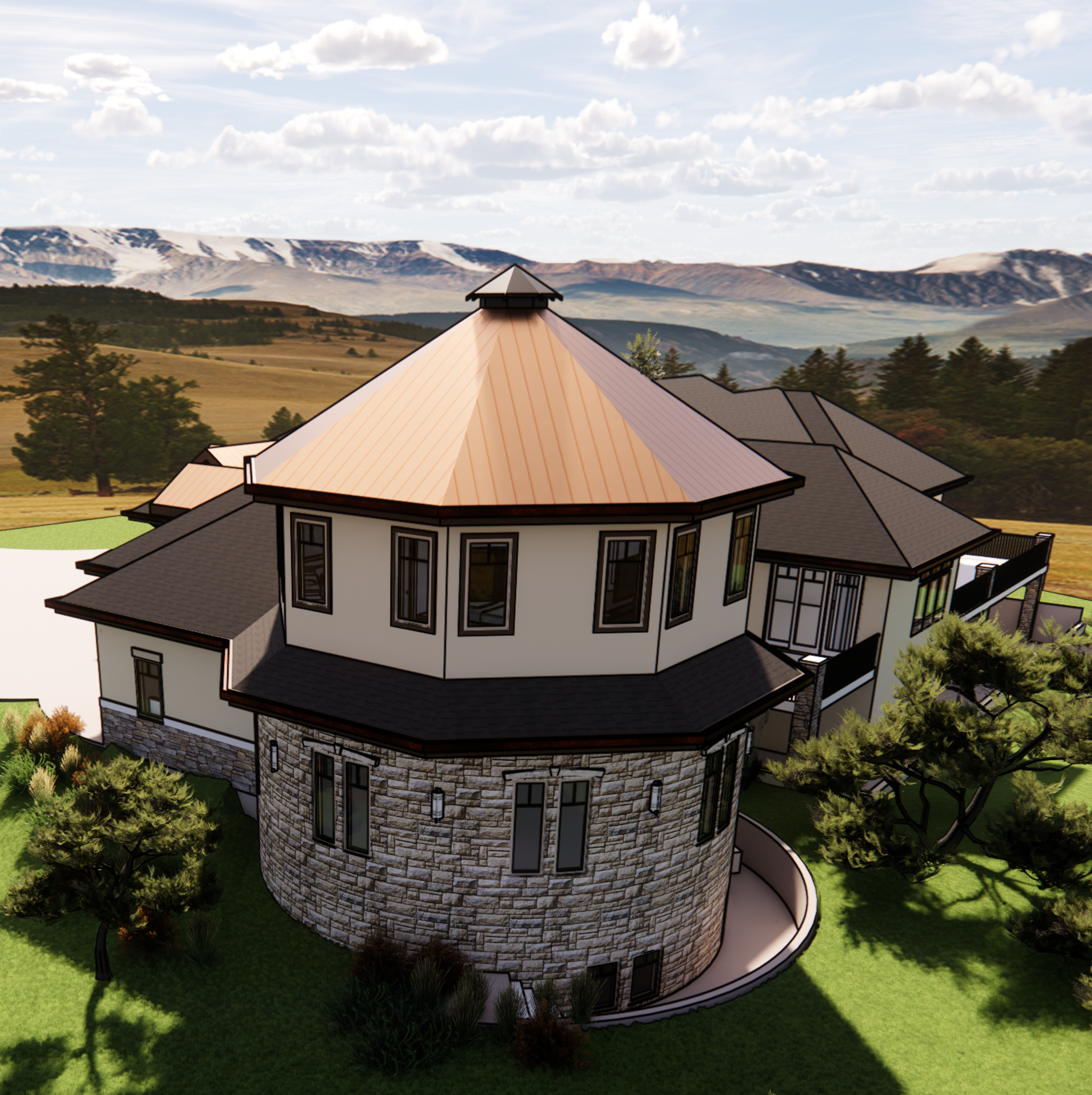 3D Rendering of a tower addition