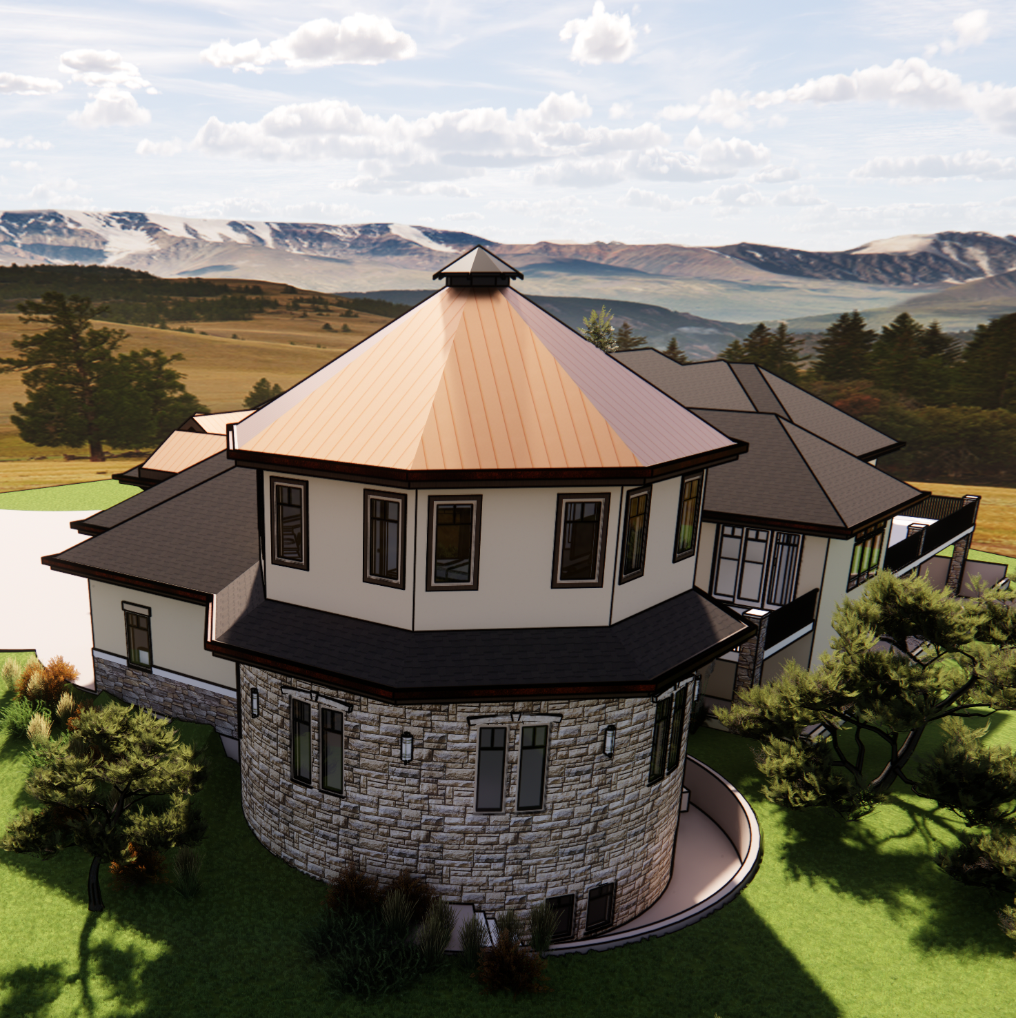 3D Rendering of a tower addition 3D Rendering of a tower addition