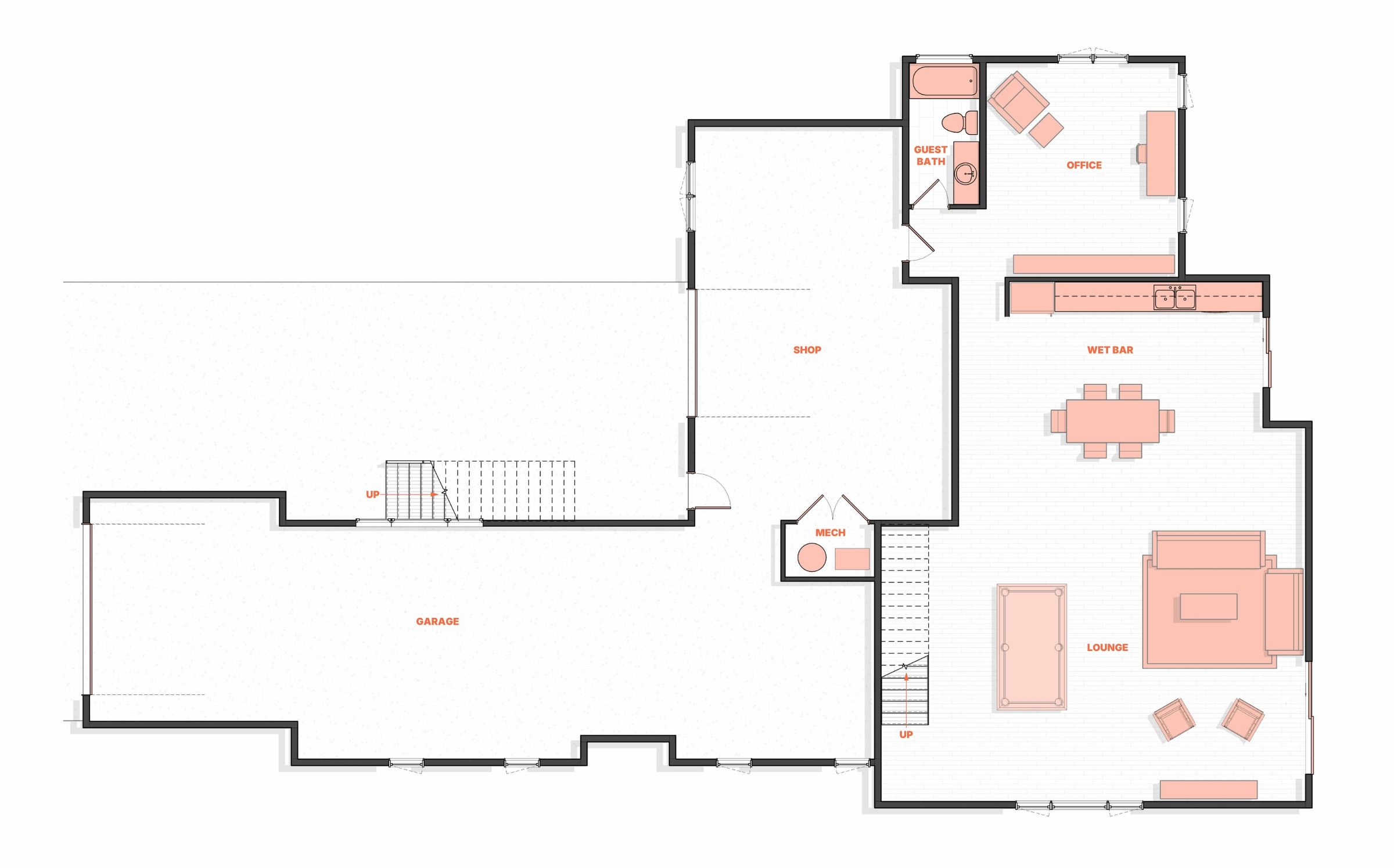 Floor plan of a modern hawaiian house Floor plan of a modern hawaiian house