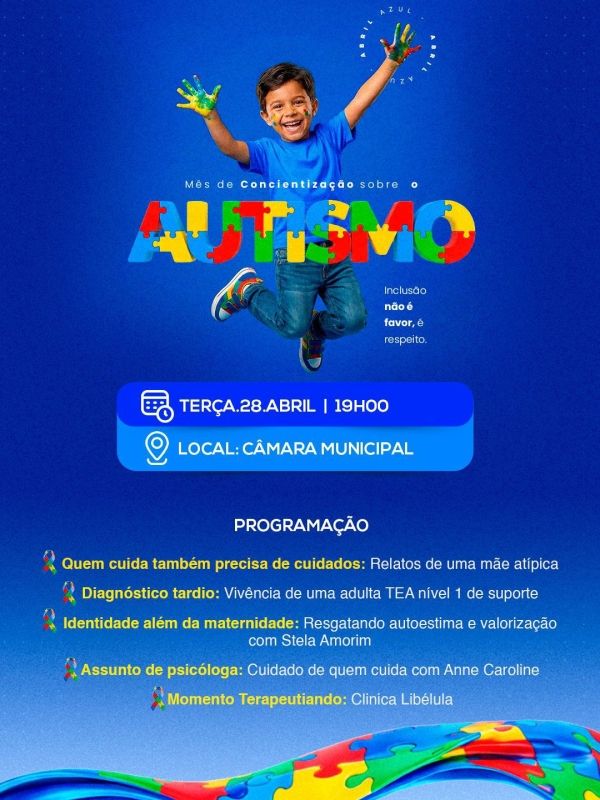 Evento em Andradina celebra Abril Azul com foco na saúde mental e inclusão de adultos com autismo