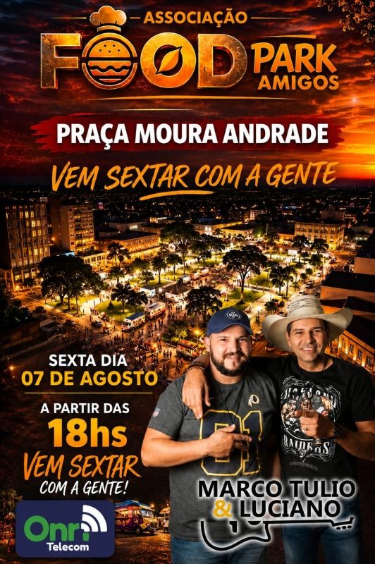 Programação de sextas-feiras de agosto na Praça Moura Andrade inclui música, gastronomia e lazer para toda a família