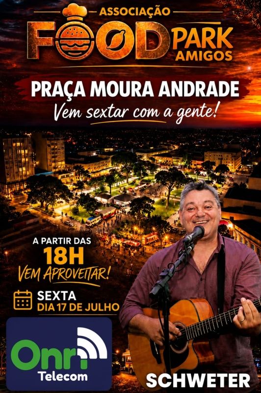 Programação de Julho de 2026 do Food Park Amigos promete noites musicais e gastronômicas na Praça Moura Andrade