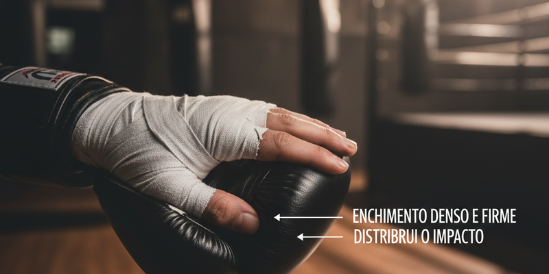 Imagem de A densidade do acolchoamento é vital. O enchimento deve ser firme o suficiente para absorver e distribuir o impacto, poupando seus dedos e metacarpos. A densidade do acolchoamento é vital. O enchimento deve ser firme o suficiente para absorver e distribuir o impacto, poupando seus dedos e metacarpos.
