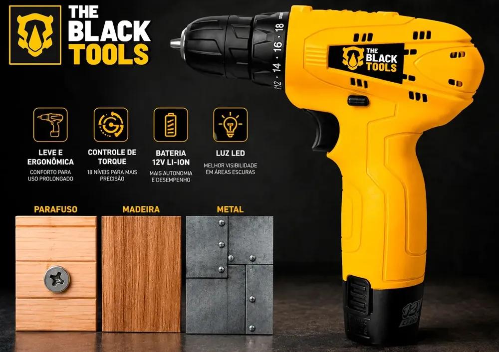 Imagem de Transforme Seu Projeto com a Parafusadeira Furadeira The Black Tools TB12A! - Detalhe 5 Transforme Seu Projeto com a Parafusadeira Furadeira The Black Tools TB12A! - Detalhe 5