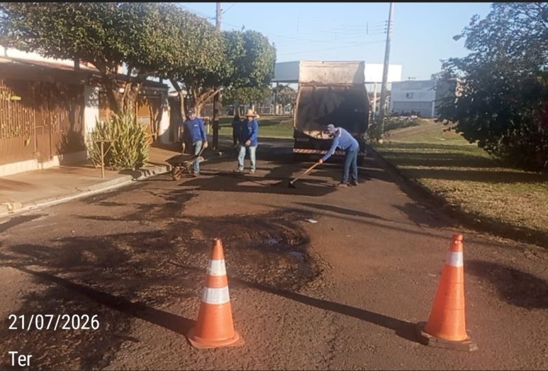 Prefeitura de Andradina inicia operação de recapeamento de ruas para melhorar trafegabilidade