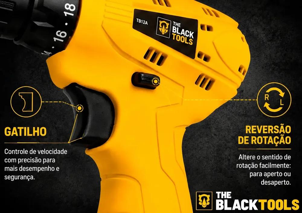 Imagem de Transforme Seu Projeto com a Parafusadeira Furadeira The Black Tools TB12A! - Detalhe 4 Transforme Seu Projeto com a Parafusadeira Furadeira The Black Tools TB12A! - Detalhe 4